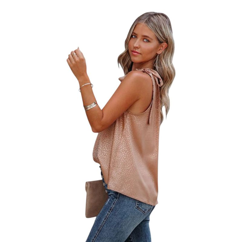 Leopard Print High Neck Top with Bow