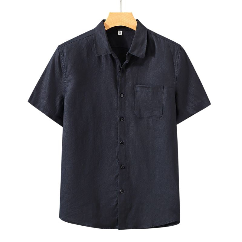 Capri Short-Sleeve Linen Shirt