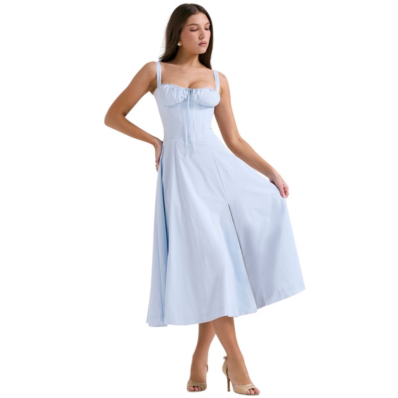 Corset Dress with Side Slit