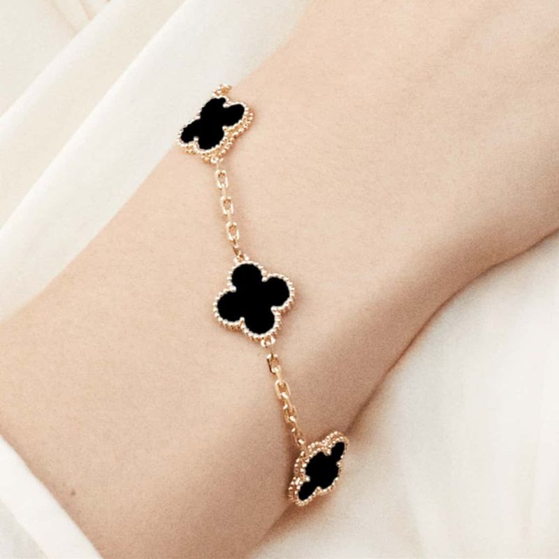 Gold-Plated Clover Bracelet