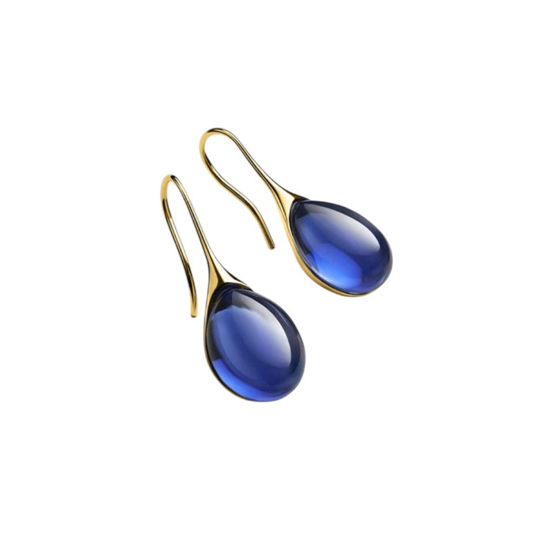 Gold and Silver Crystal Drop Earrings