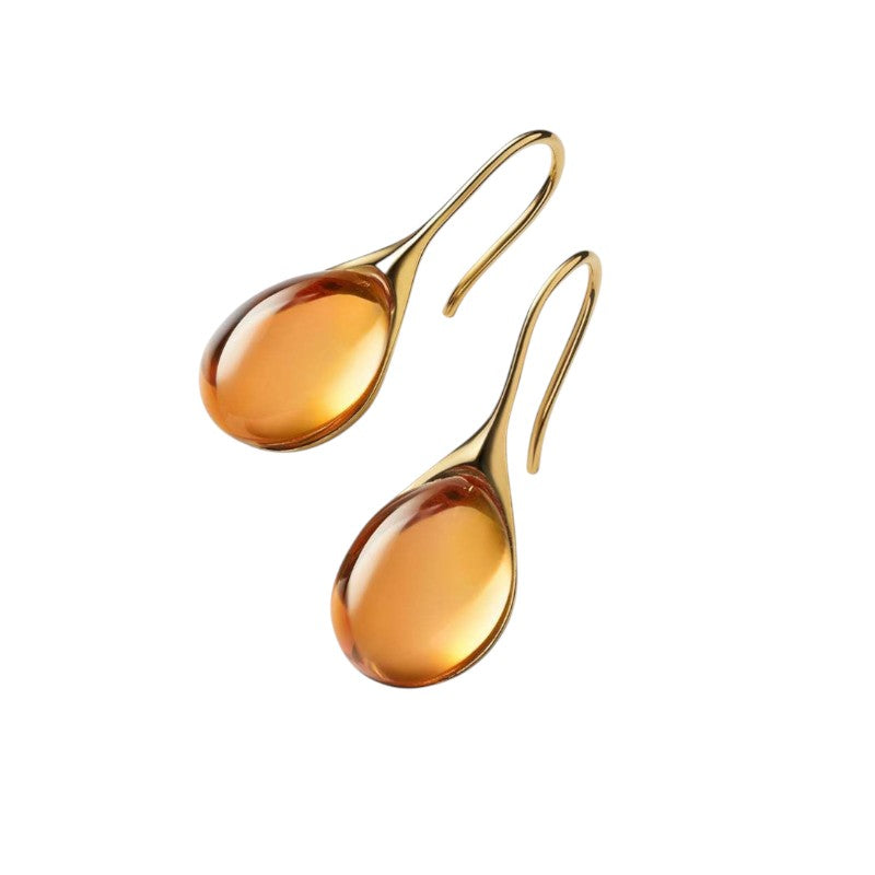 Gold and Silver Crystal Drop Earrings