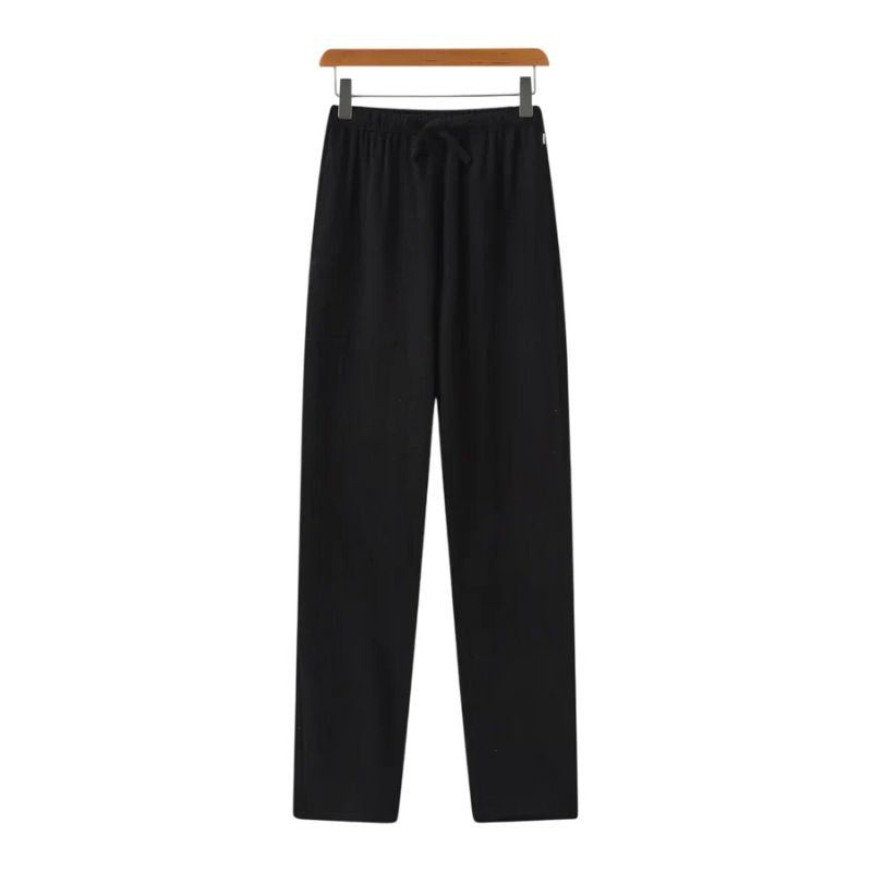 Straight Fit Linen Pants