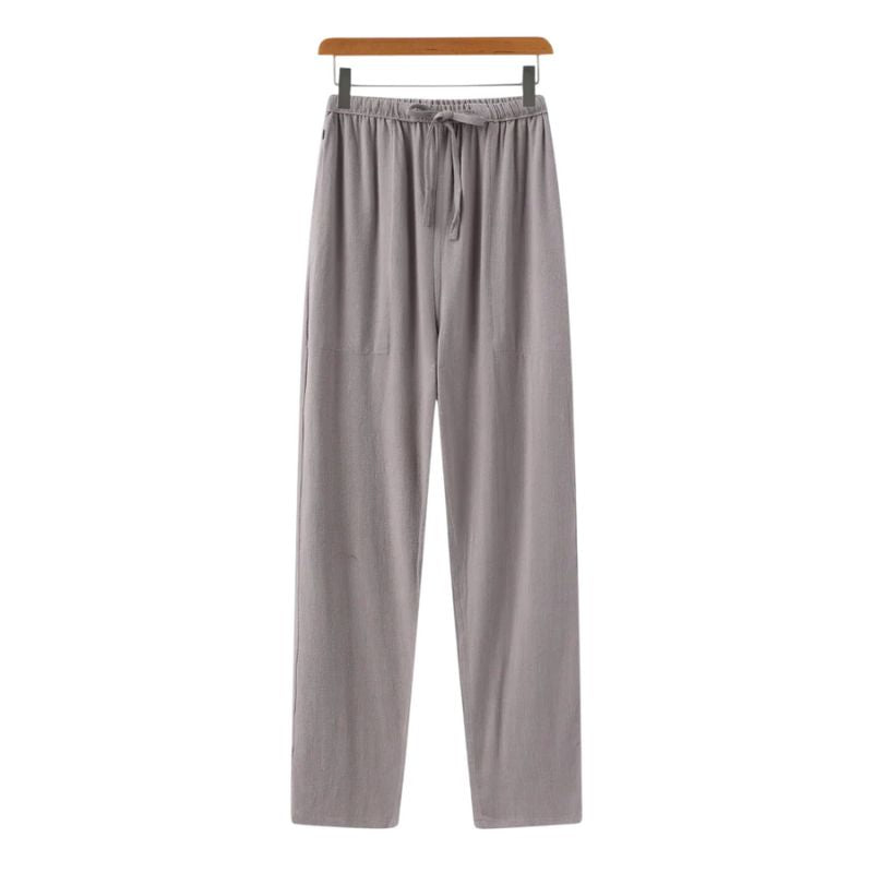 Straight Fit Linen Pants