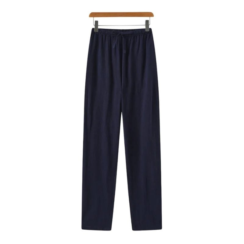 Straight Fit Linen Pants