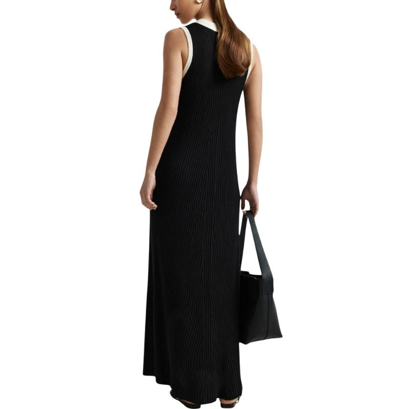 Knit Dress Contrast Buttons