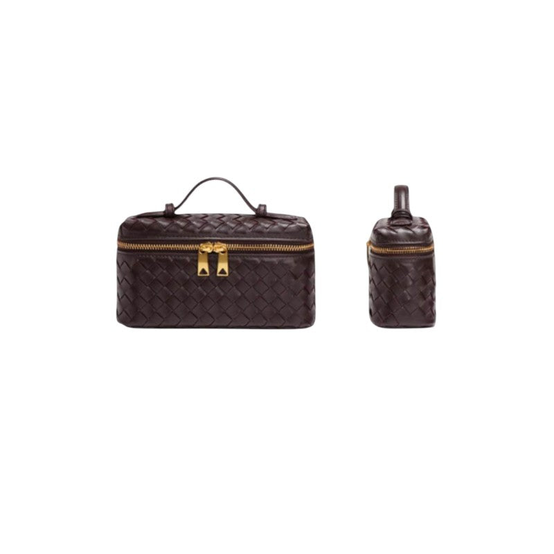 Mini Woven Bag with Gold Accents