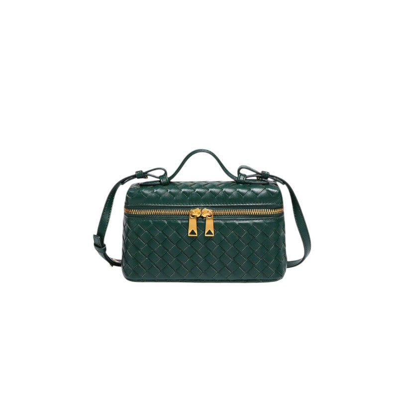 Mini Woven Bag with Gold Accents