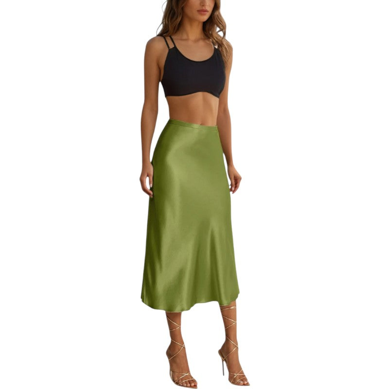High-Waisted Midi Skirt