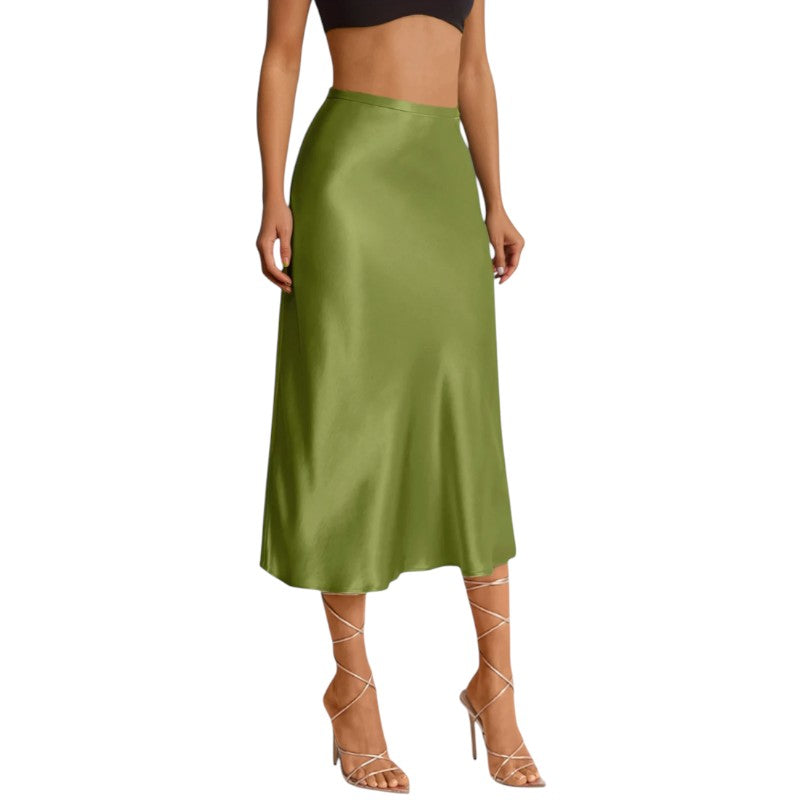 High-Waisted Midi Skirt