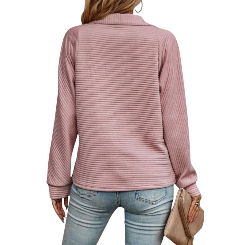 V-Neck Zip Sweater
