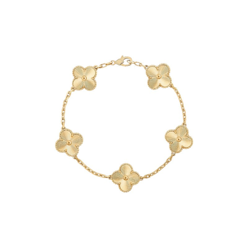 Gold-Plated Clover Bracelet