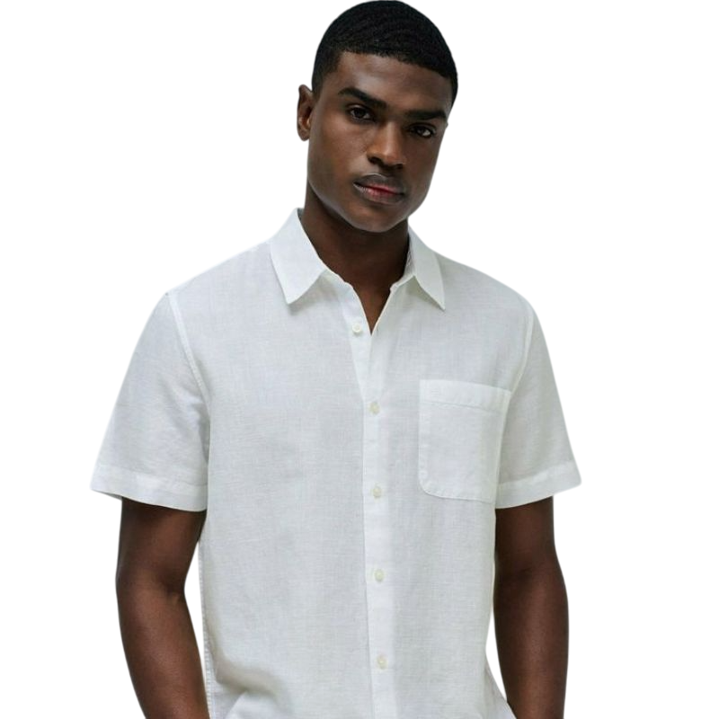 Capri Short-Sleeve Linen Shirt