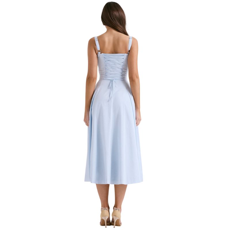 Corset Dress with Side Slit