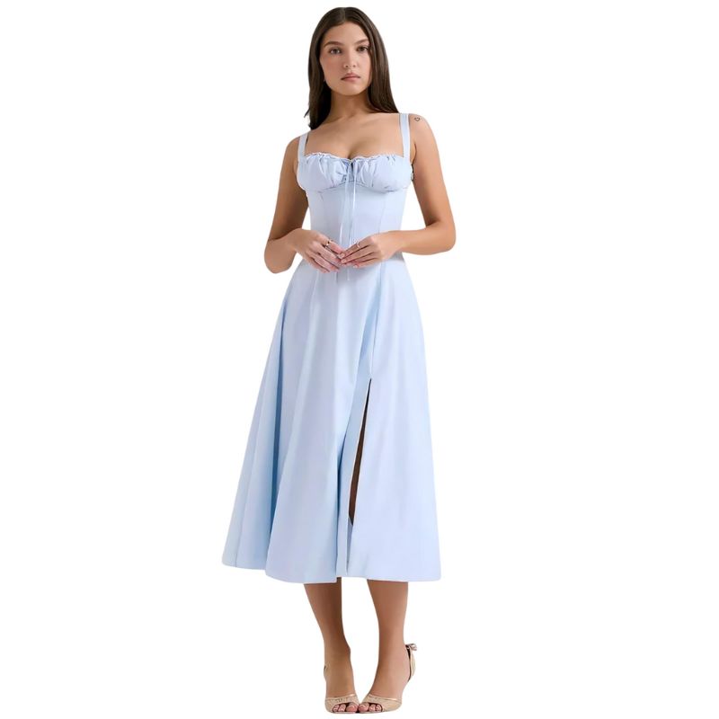 Corset Dress with Side Slit