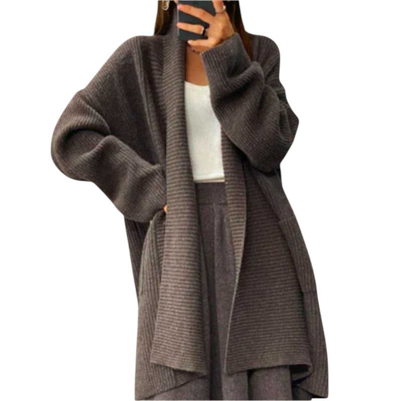 Oversized Ribbed Knit Cardigan