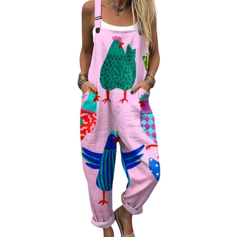 Printed Bird Jumpsuit