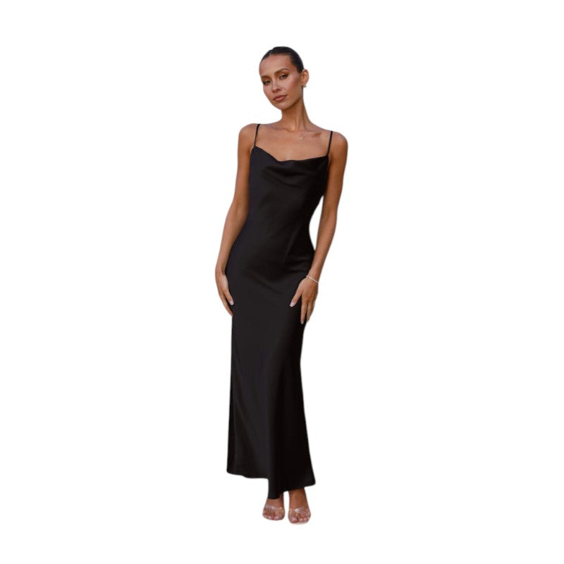 Fitted Long Dress with Straps