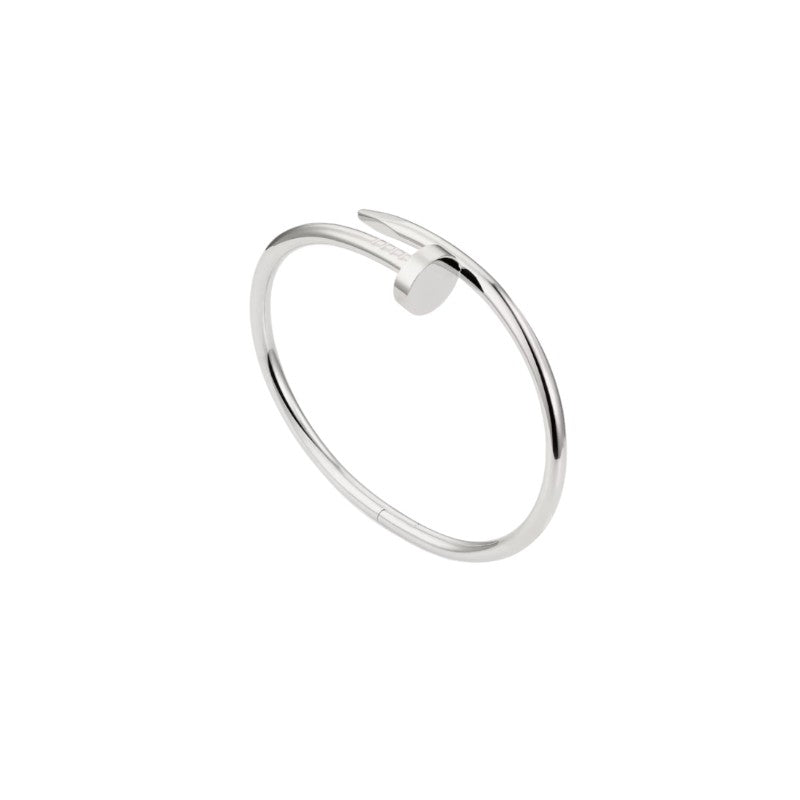 Sterling Silver Nail-Inspired Bracelet