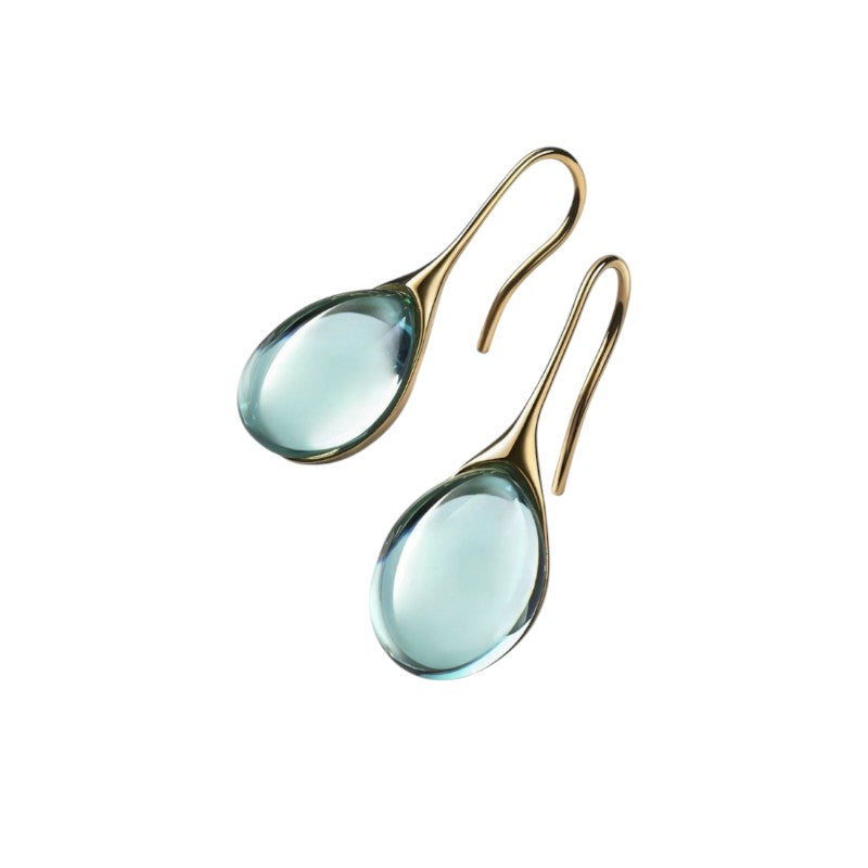 Gold and Silver Crystal Drop Earrings