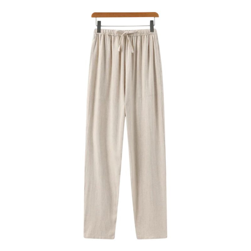 Straight Fit Linen Pants
