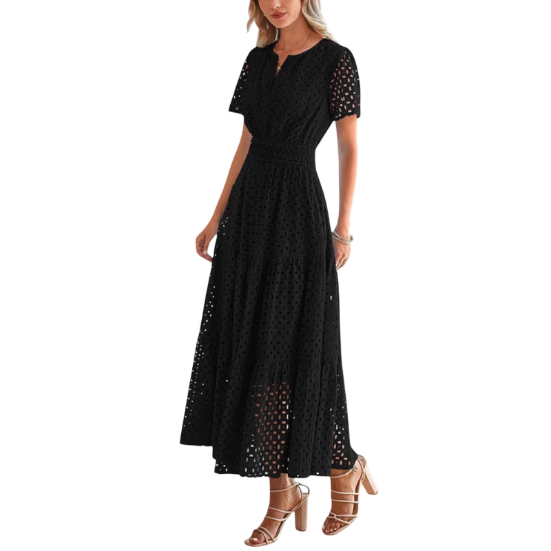 Maxi Dress Embroidered Lace