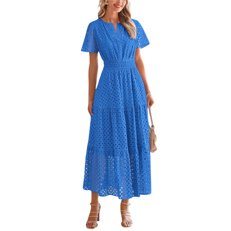 Maxi Dress Embroidered Lace