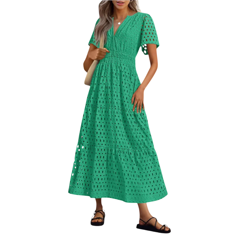 Maxi Dress Embroidered Lace