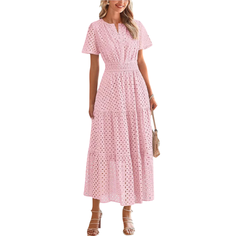 Maxi Dress Embroidered Lace
