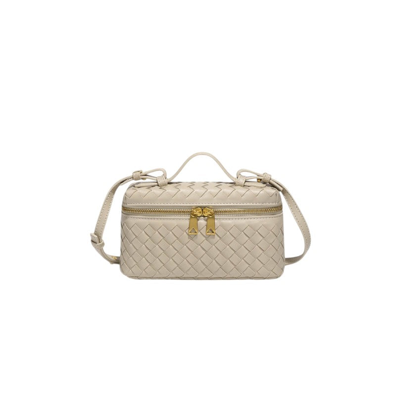 Mini Woven Bag with Gold Accents