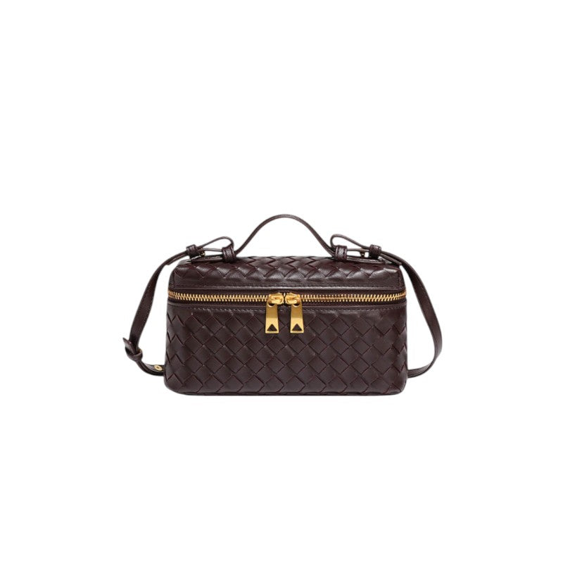 Mini Woven Bag with Gold Accents