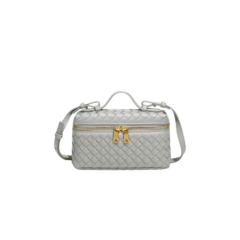 Mini Woven Bag with Gold Accents
