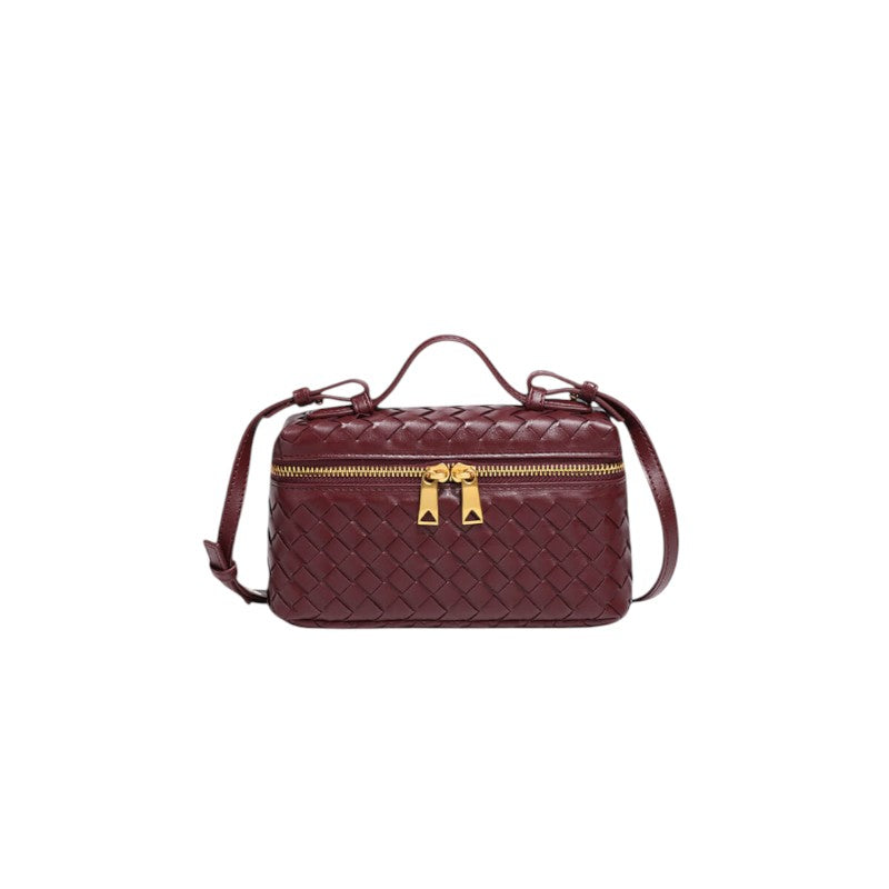 Mini Woven Bag with Gold Accents