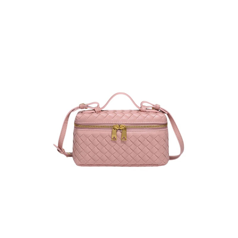 Mini Woven Bag with Gold Accents