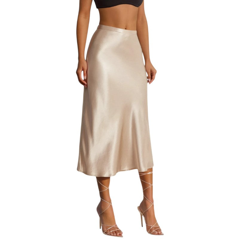 High-Waisted Midi Skirt