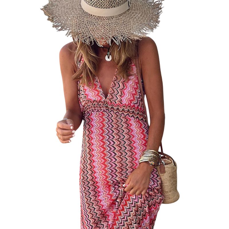 Printed Halter Maxi Dress
