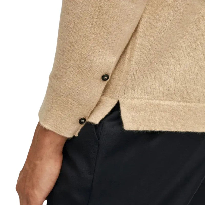 Beige Cashmere Wool Cardigan