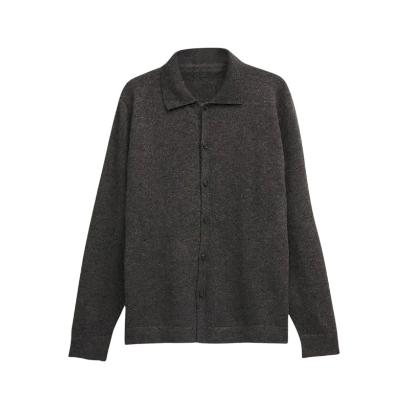 Dark Grey Cashmere Wool Cardigan