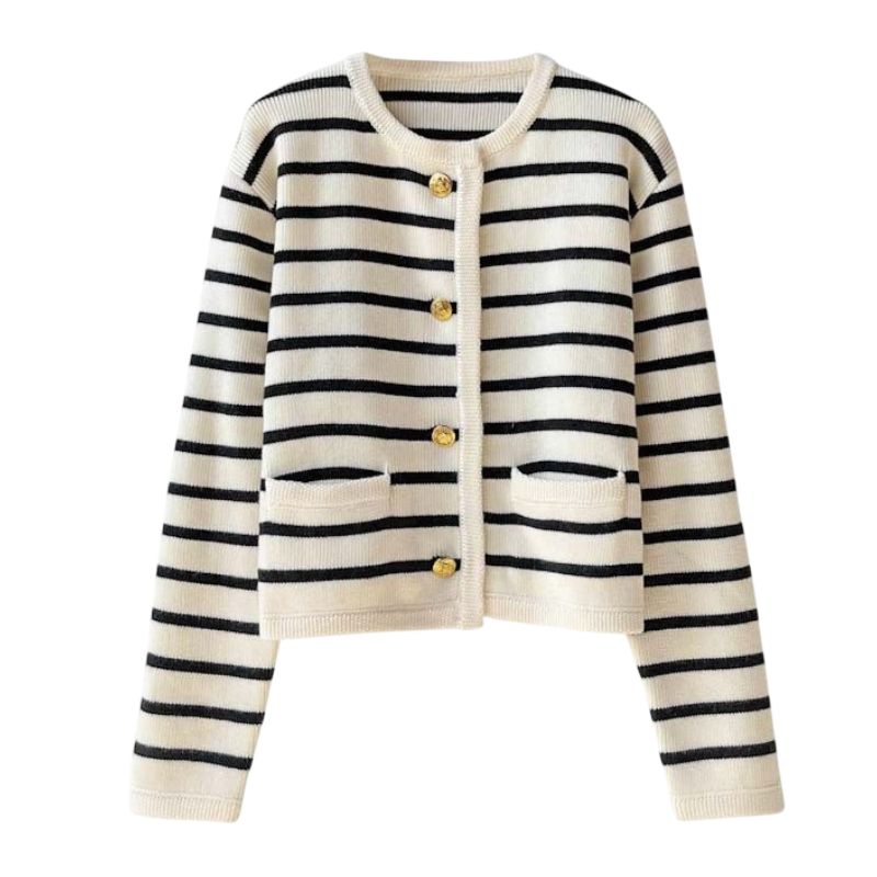 Striped Knit Cardigan
