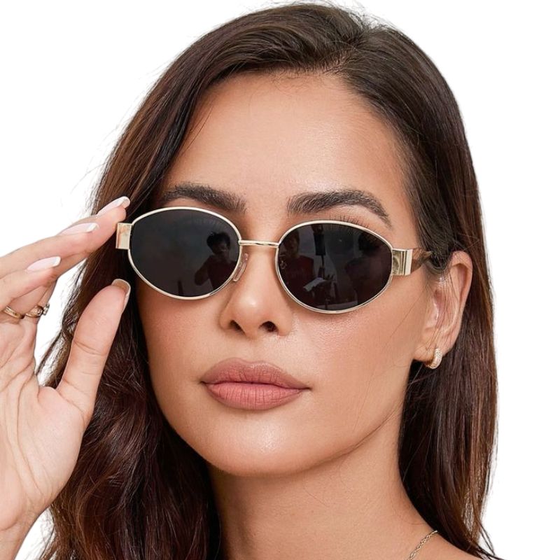 Velour Club Oval Vintage Sunglasses